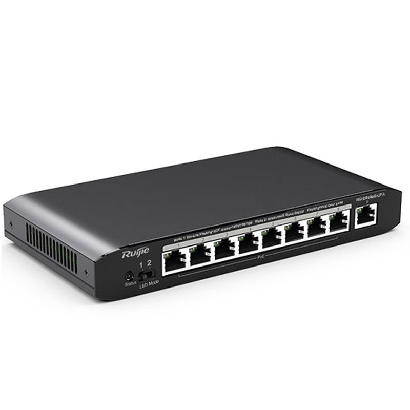 Thiết bị mạng HUB Switch Ruijie RG-ES109G-LP-L ổ chia mạng 8 cổng 10/100/1000BASE-T Ruijie RG-ES109G-LP-L