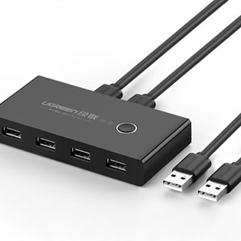 Bộ chia sẻ máy in USB 2.0 từ 4 thiết bị vào 2 máy tính chính hãng Ugreen cao cấp Ugreen 30767